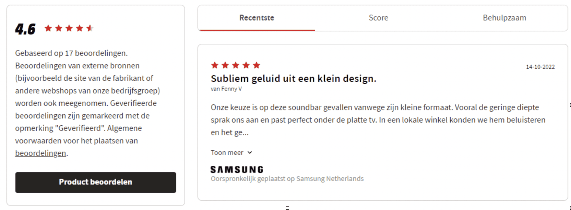 Een productreview van een Samsung soundbar
